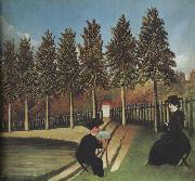 Henri Rousseau The Artist Painting His Wife oil painting